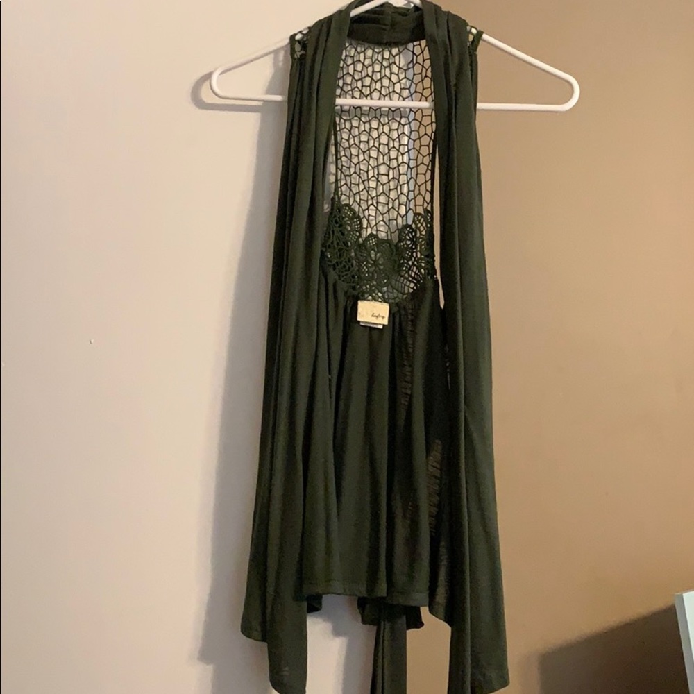 Cardigan layering tank